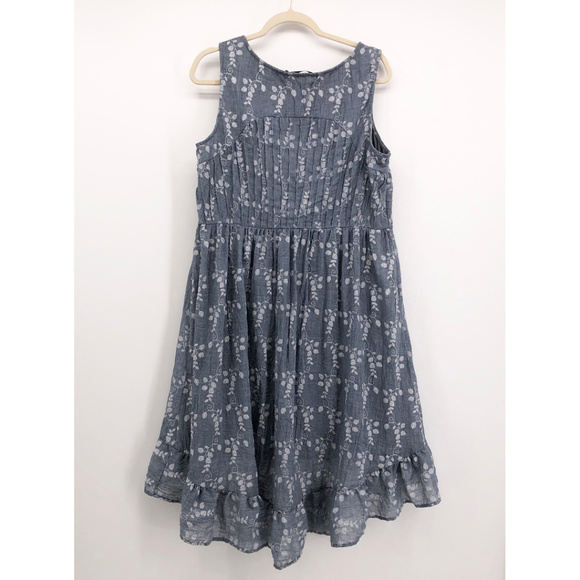 DOE & RAE Hi Low Floral Peasant Mini Dress Plus 1X - Picture 4 of 7